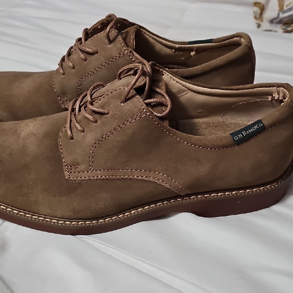 G.H. Bass & Co. Brown Suede Oxfords - Picture 3 of 7